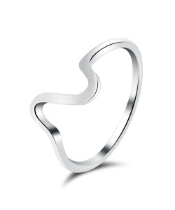 Silver Rings Plain Curve NSR-207